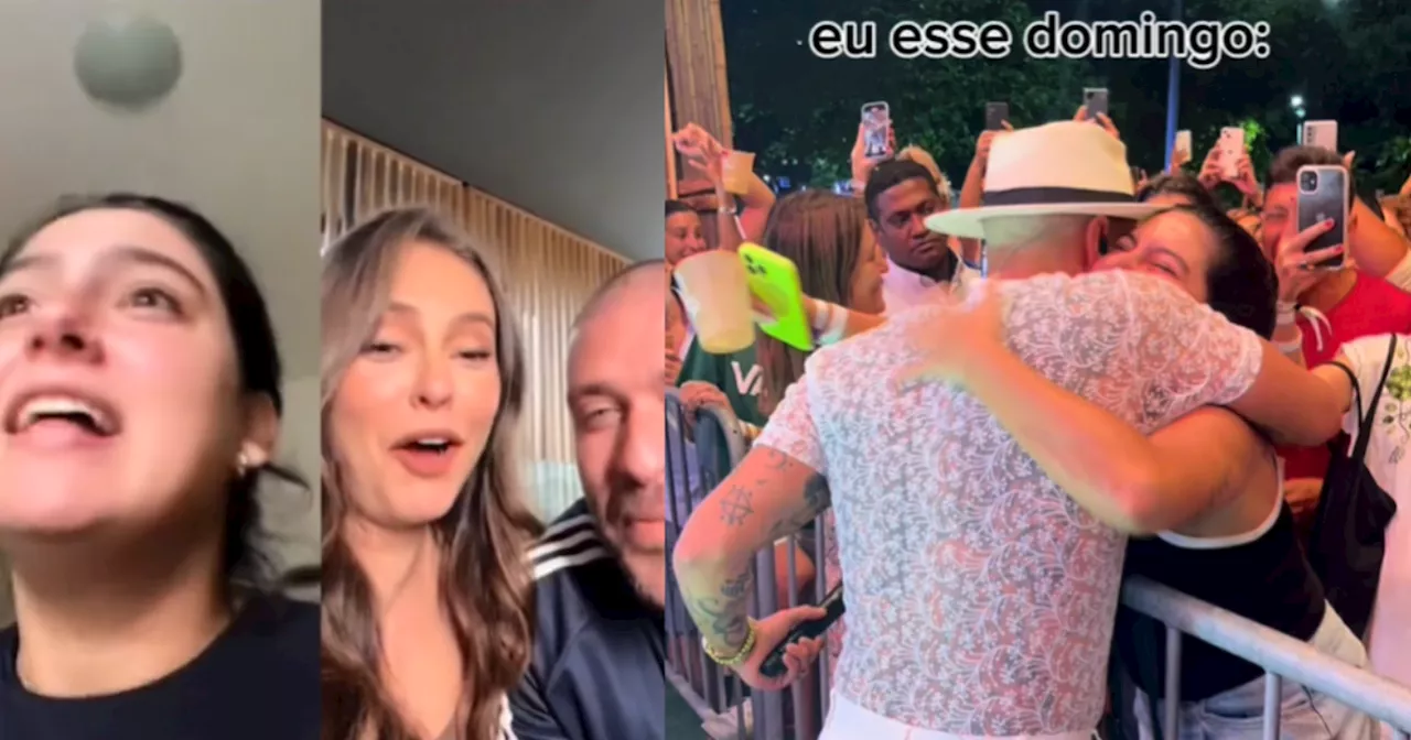 Paolla Oliveira, agora falta você, diz Julia Iorio ao abraçar Diogo Nogueira após pedir para ser 'marmita'