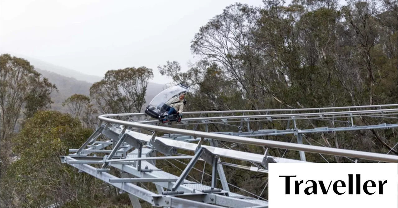 No snow, but queues form as Australia’s first ‘alpine coaster’ opens