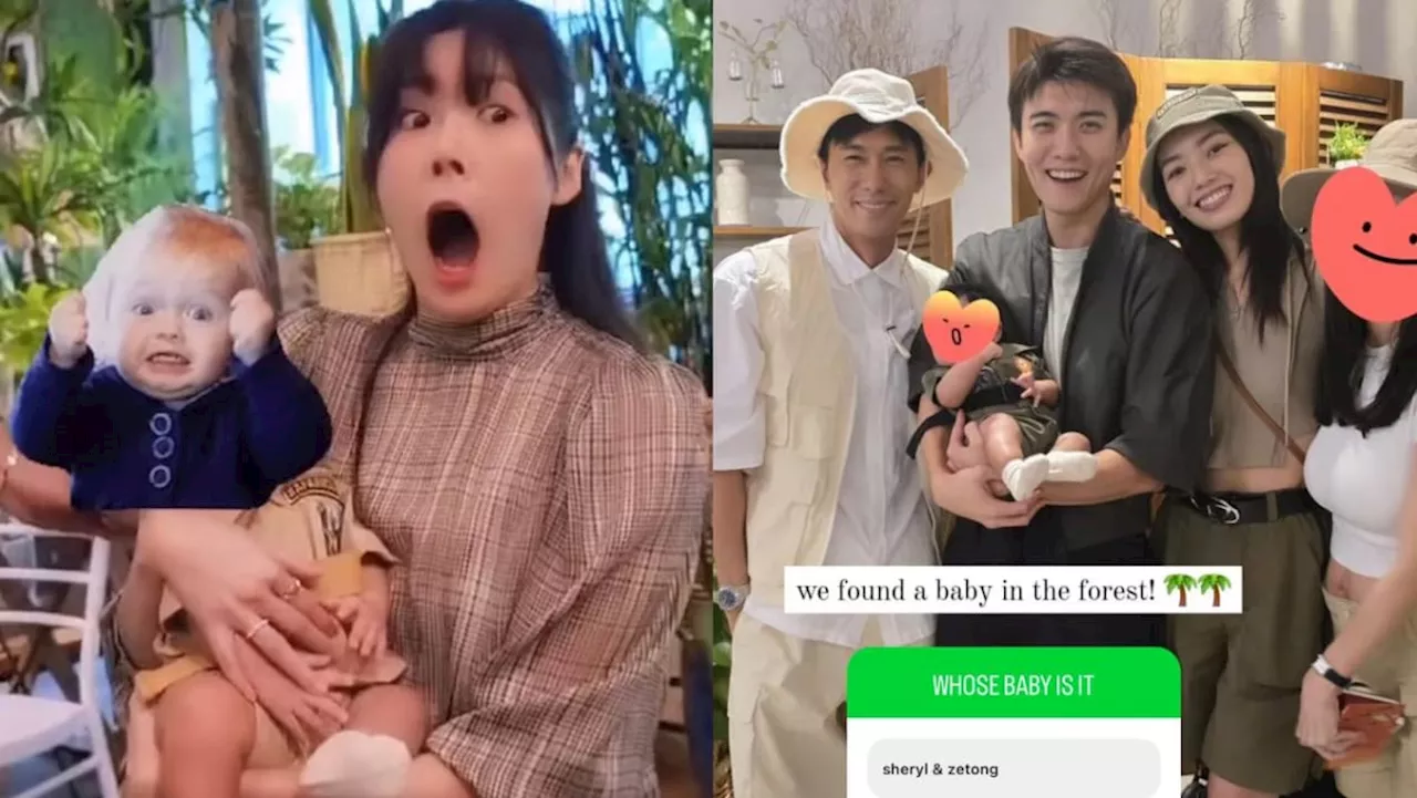 Here's how Desmond Tan's celeb pals hid his wife and daughter's faces at the baby's 100th day party