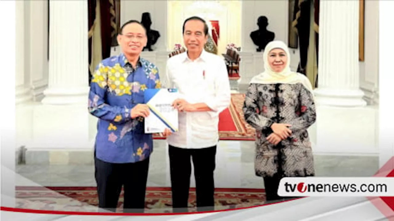 Bertemu Presiden Jokowi, Khofifah dan Rektor Unair Serahkan Konsep untuk Indonesia Maju 2034