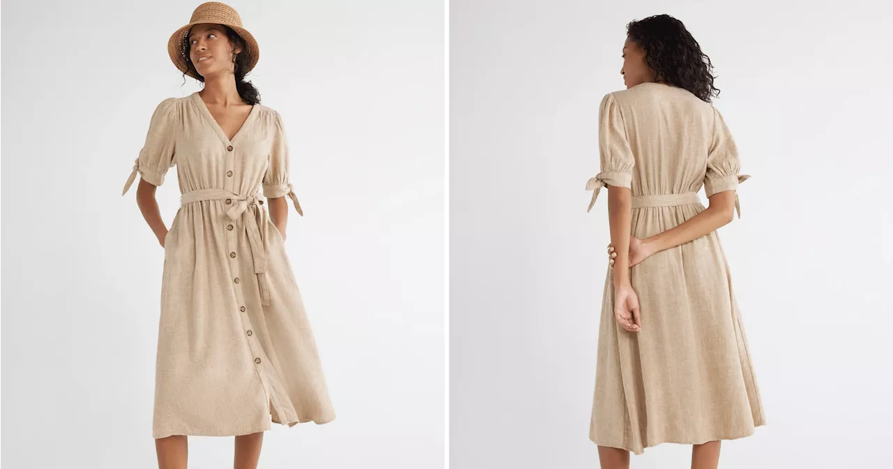 Slip Into This Linen Midi Dress for Errands and Everything Else