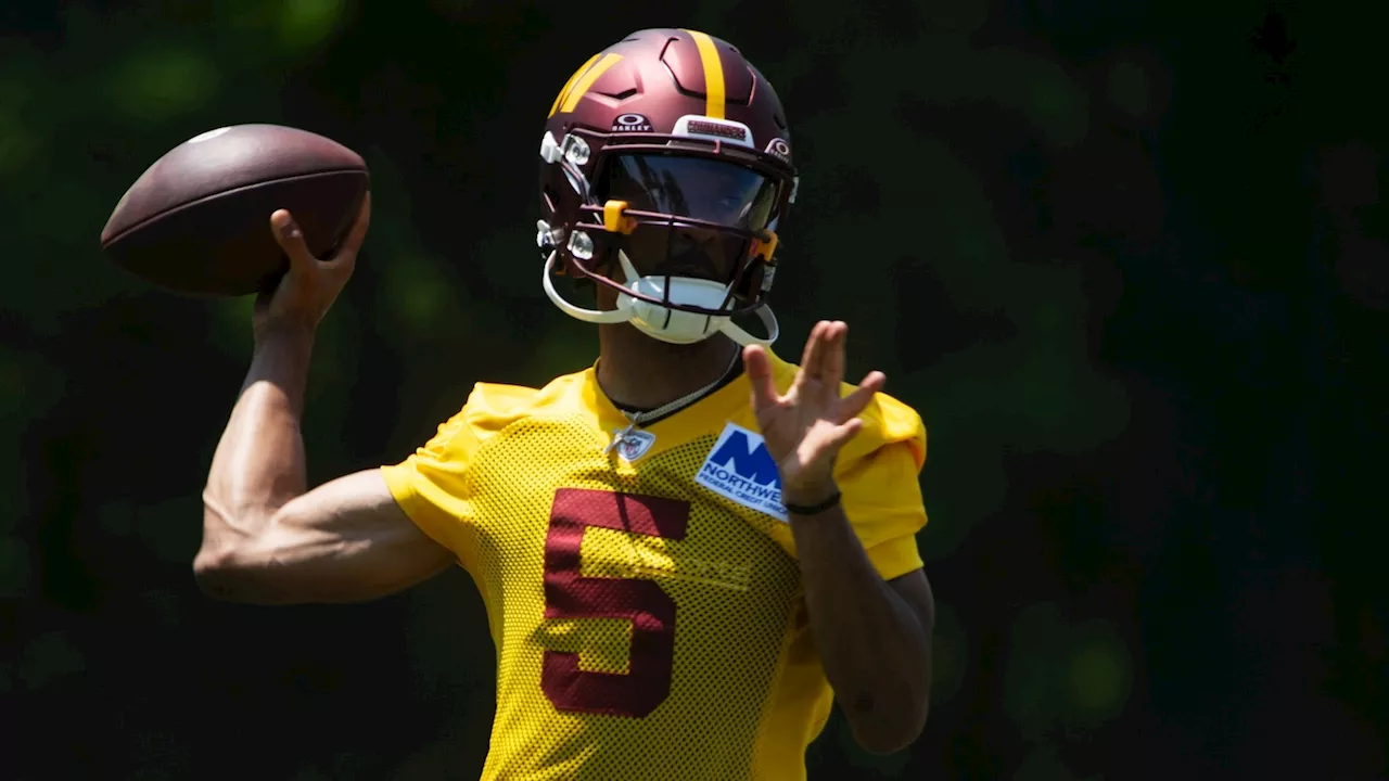 Jayden Daniels shows off his wheels to kick off Commanders minicamp