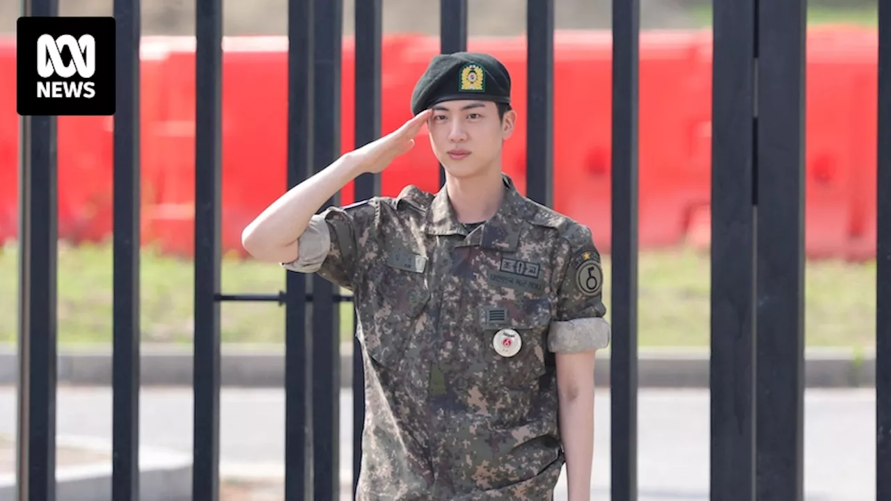 Jin from South Korean K-pop group BTS wraps up military service