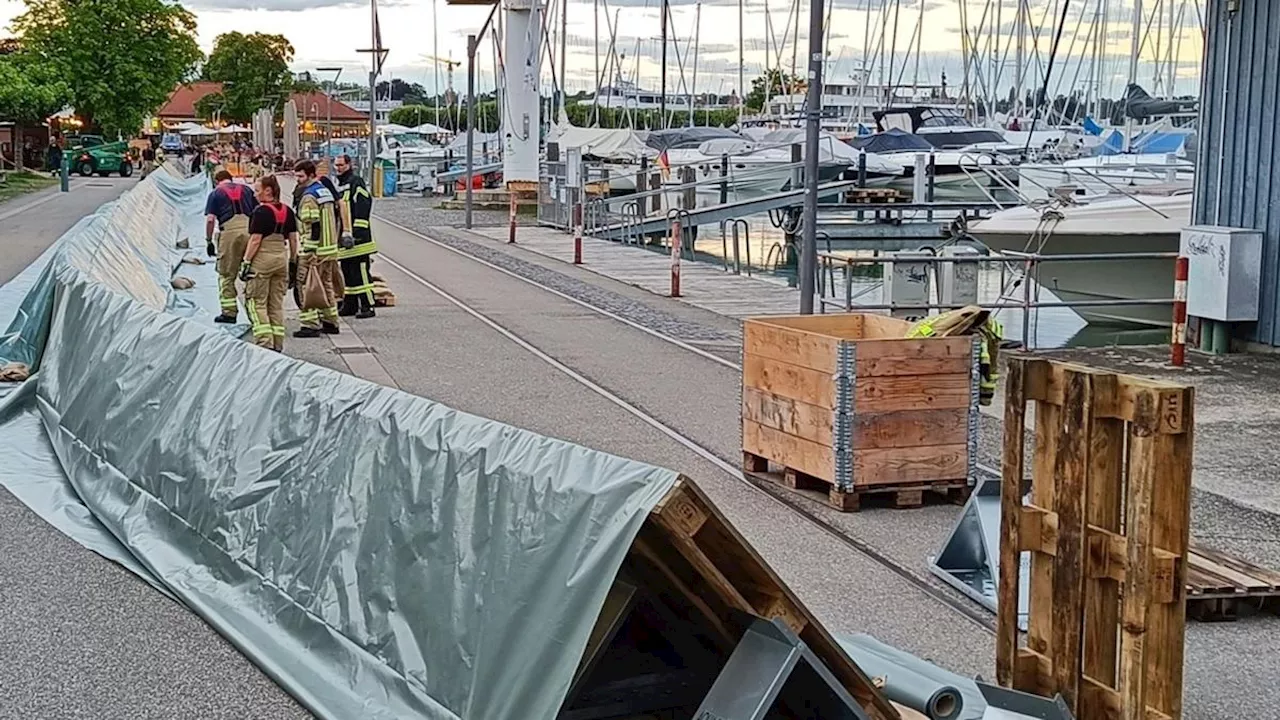 Hochwasserlage am Bodensee: Leichte Entspannung erwartet