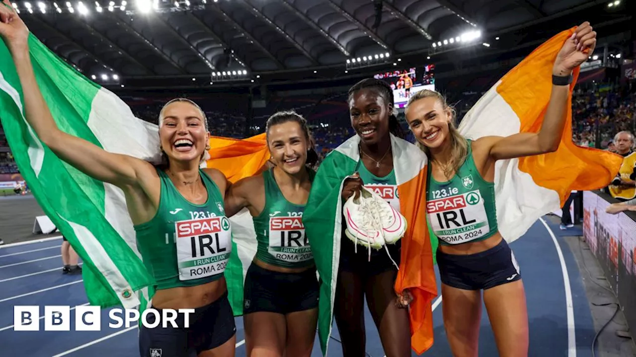 European Championships: Ireland win silver in women's 4x400m relay final