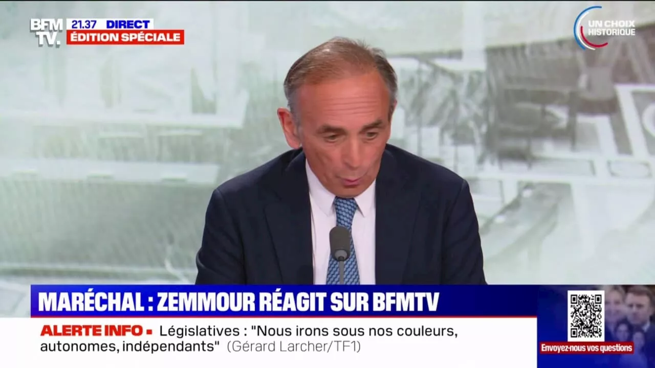 'C'est le record du monde de la trahison': la réaction d'Éric Zemmour après l'appel de Marion Maréchal à une 'union des droites'