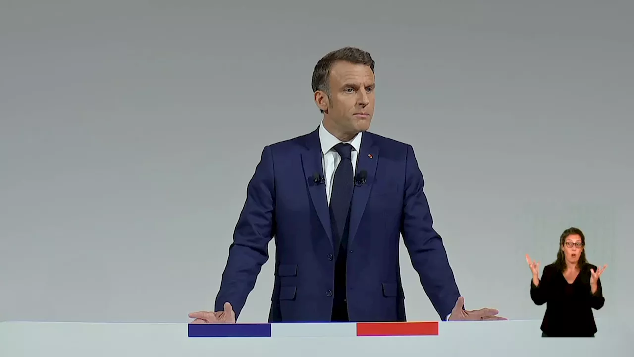 Conférence d'Emmanuel Macron: le président dénonce des alliances 'contre nature aux deux extrêmes'