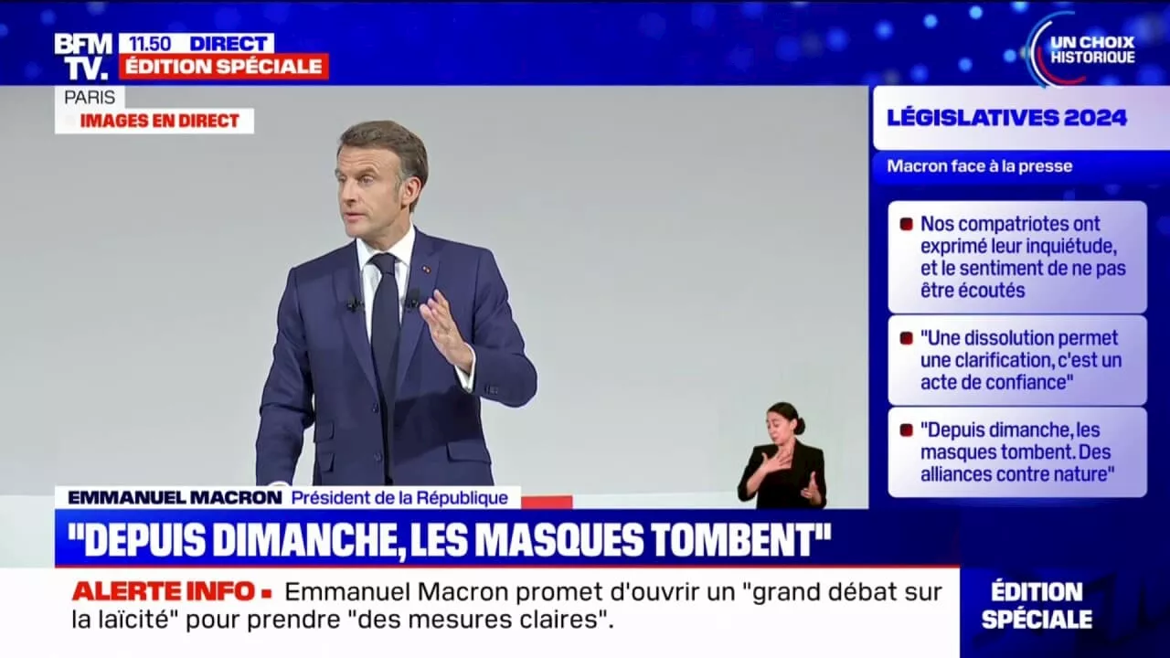 Emmanuel Macron veut interdire les téléphones portables 'avant 11 ans' et 'l'accès aux réseaux sociaux' avant 15 ans