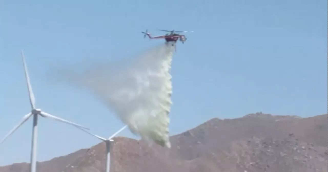 More than 60 acres of vegetation torched by fire near I-10 in Cabazon