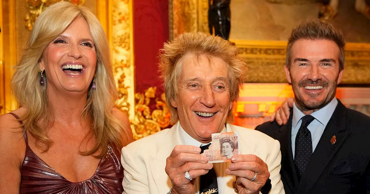 Sir Rod Stewart teases David Beckham about knighthood snub in front of King