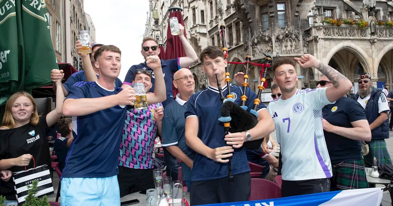 Tartan Army sing 'super John McGinn' as piper leads chant in Munich