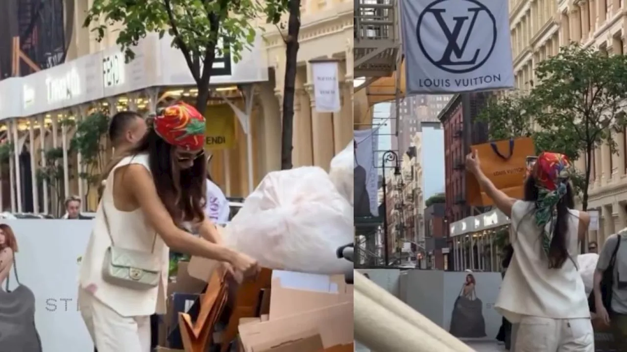 Video muestra a 'influencer' sacando bolsas de Louis Vuitton de la basura para fingir compras lujosas