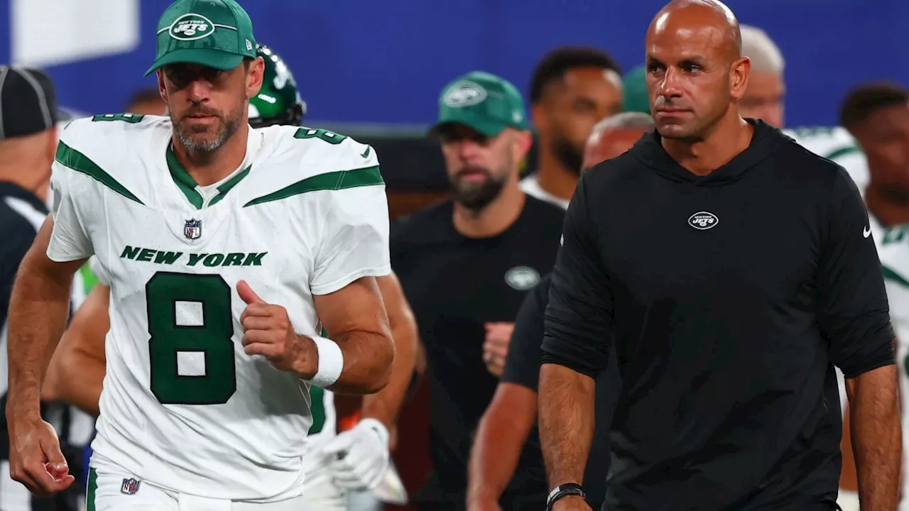 Jets' Robert Saleh on 'exact same page' with absent Aaron Rodgers