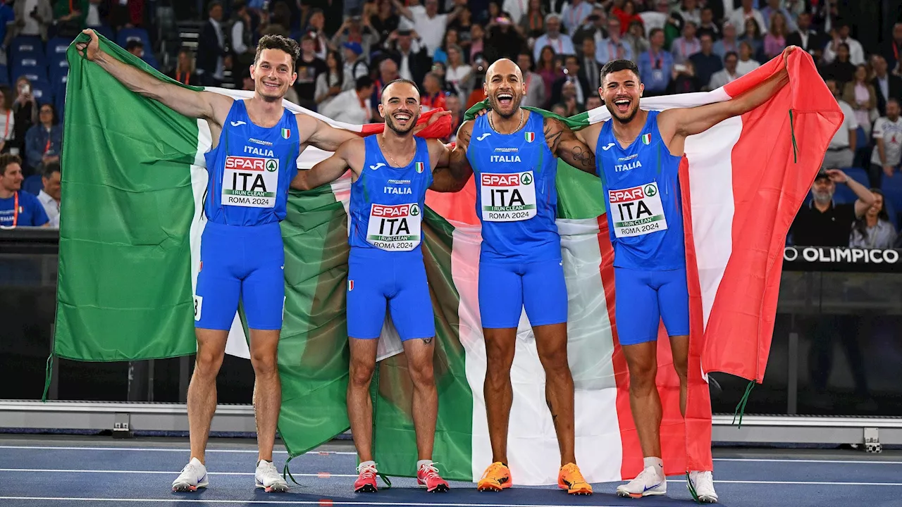 L'Italia saluta Roma con il botto! Oro Europeo nella 4x100 con Jacobs, Tortu, Patta e Melluzzo