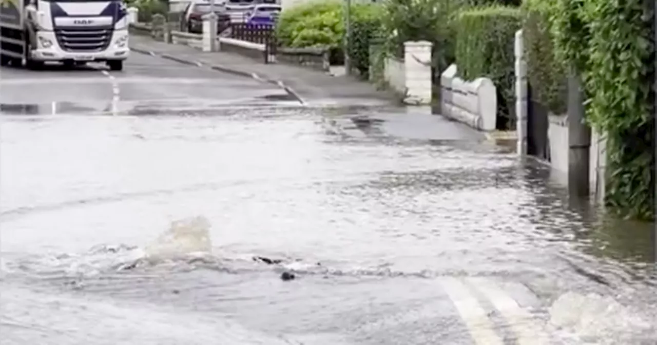 Rutherglen road shut as water pours from burst water main into gardens