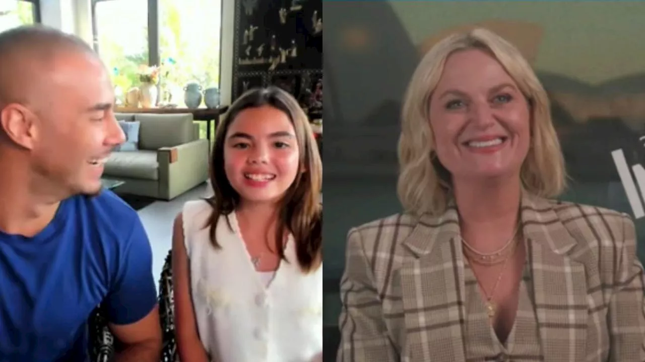 Scarlett Kramer receives words of wisdom from Amy Poehler