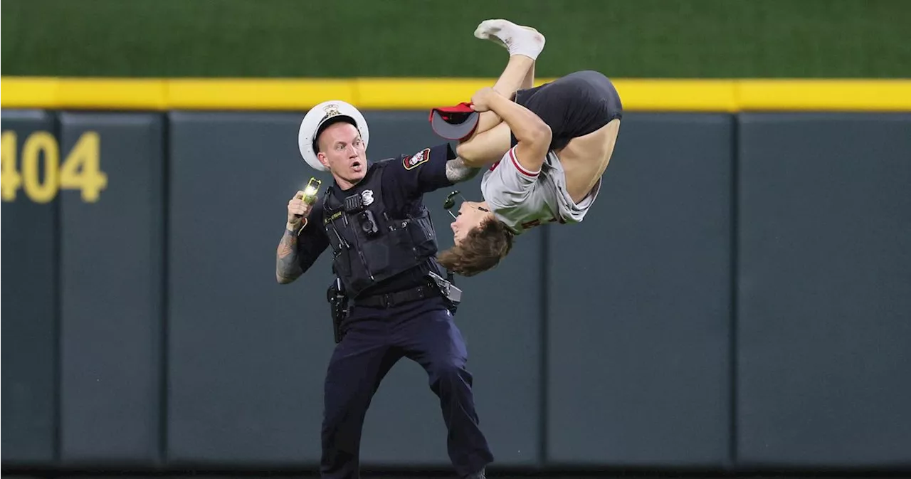 Cincinnati Reds Fan Shocked With Taser After Crashing Game And Landing Perfect Backflip