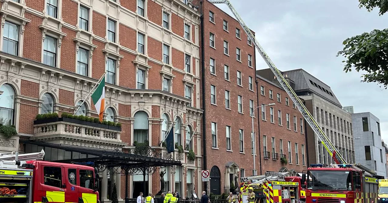 Staff and guests evacuate Shelbourne hotel after fire on premises