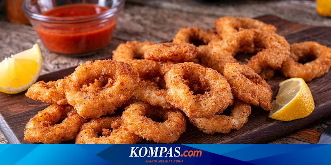 Resep Cumi Calamari, Cumi Goreng Tepung Bentuk Cincin