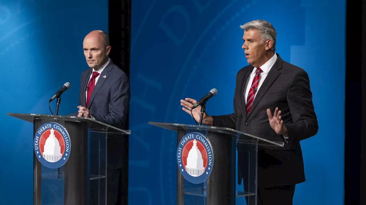 Gov. Spencer Cox, challenger Phil Lyman try to differentiate during 'tame' GOP debate