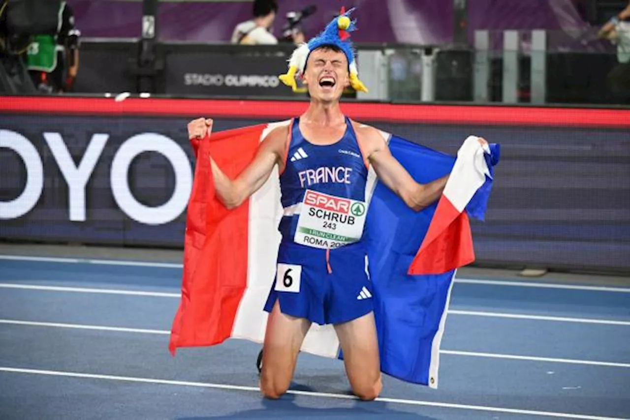 Yann Schrub en argent sur le 10 000 m derrière le Suisse Dominic Lobalu