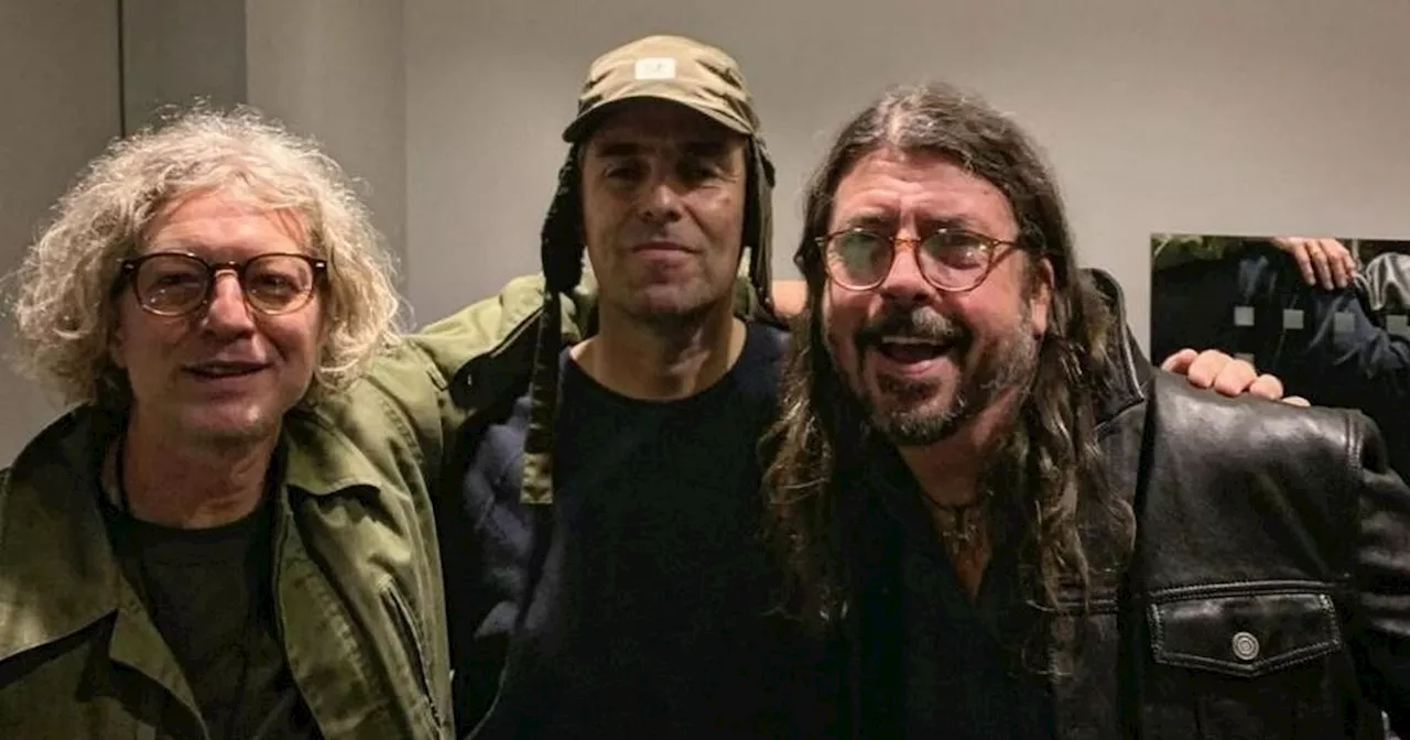 Foo Fighters’ Dave Grohl parties with Liam Gallagher as both head to Manchester