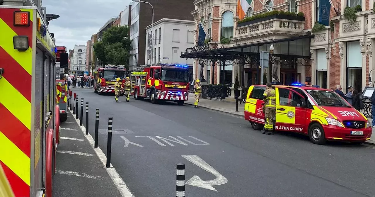 Dublin Fire Brigade attend suspected fire at the Shelbourne Hotel