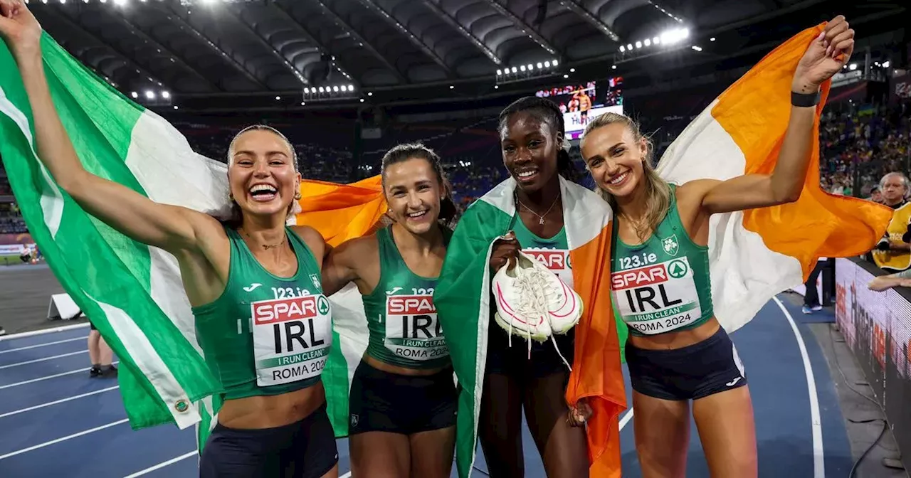 Ireland women claim silver in 4x400m relay at European Athletics Championships