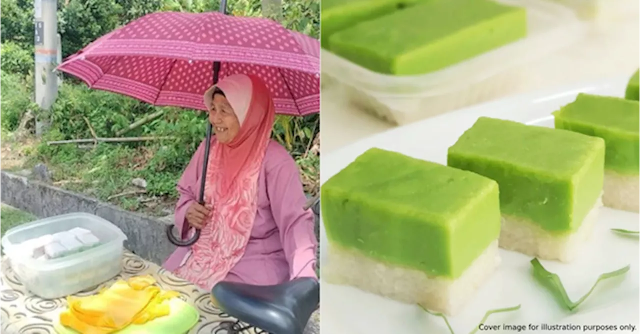 82-Year-Old Retiree Sells Kuih By The Roadside Although She Only Earns RM10 A Day