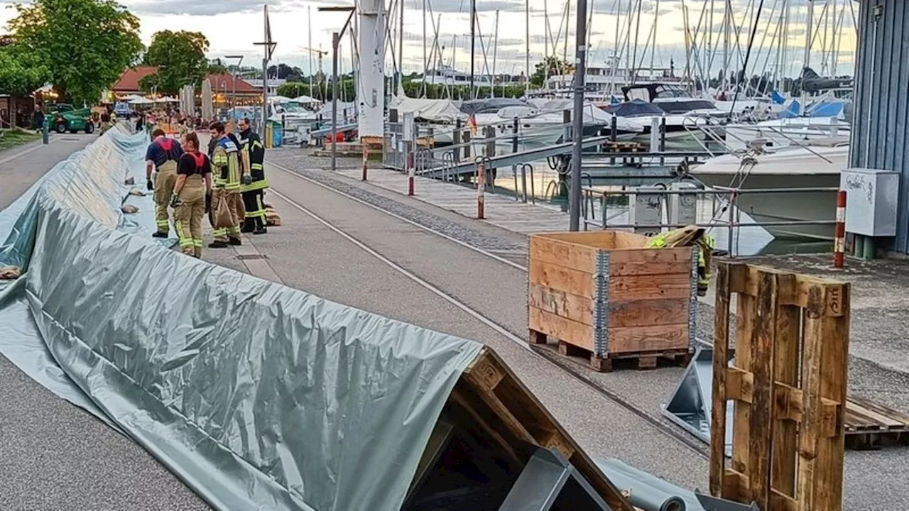 Wetter: Hochwasserlage am Bodensee: Leichte Entspannung erwartet