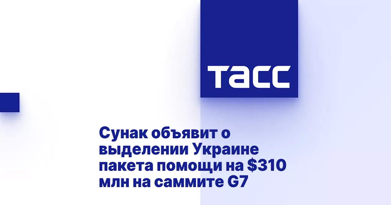 Сунак объявит о выделении Украине пакета помощи на $310 млн на саммите G7