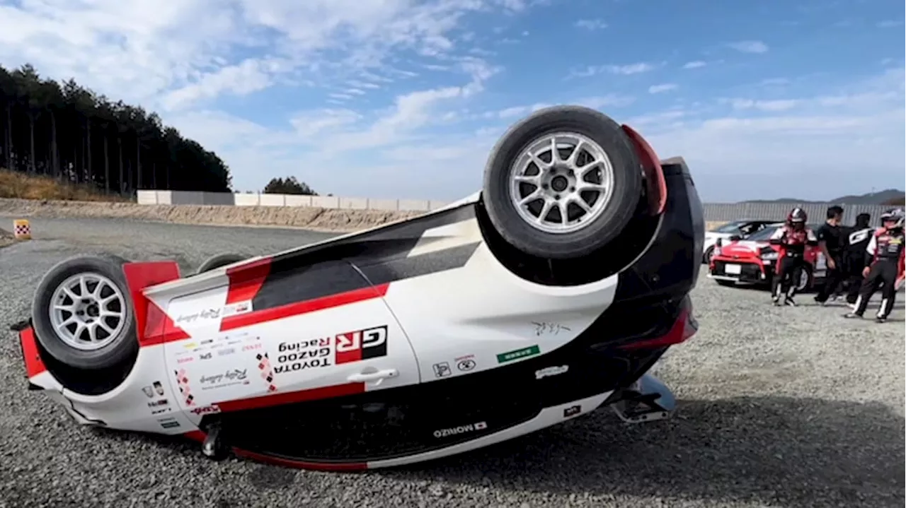 Toyota Chairman Akio Toyoda flipped a GR Yaris rally car during testing