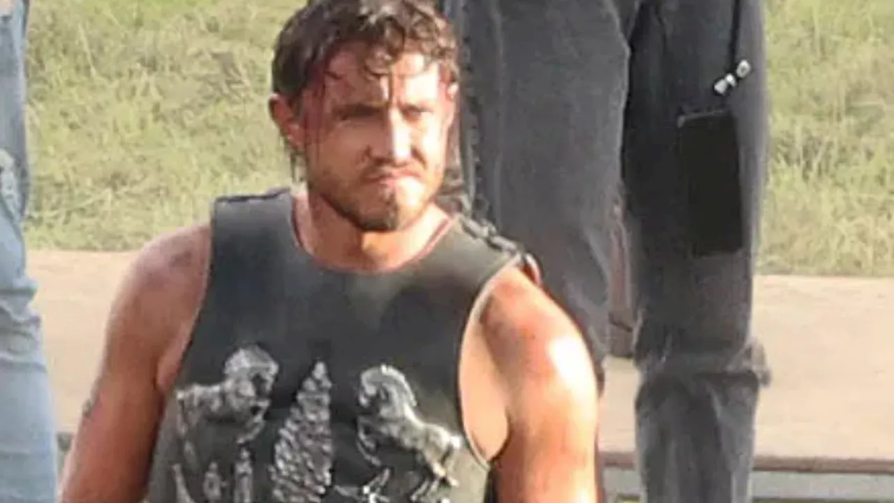 Paul Mescal shows off his buff body transformation as he’s seen on set of Gladiator 2 for the first time...