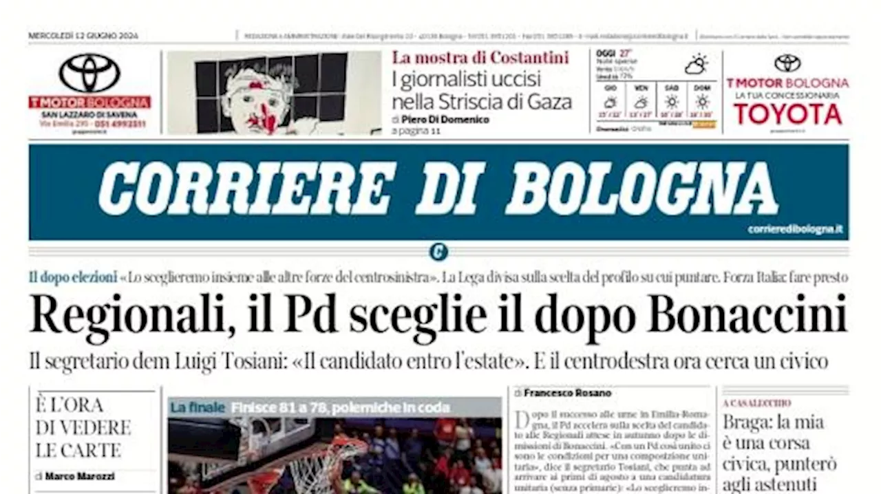 L'apertura di oggi del Corriere di Bologna: 'Thiago Motta ha firmato per la Juve'