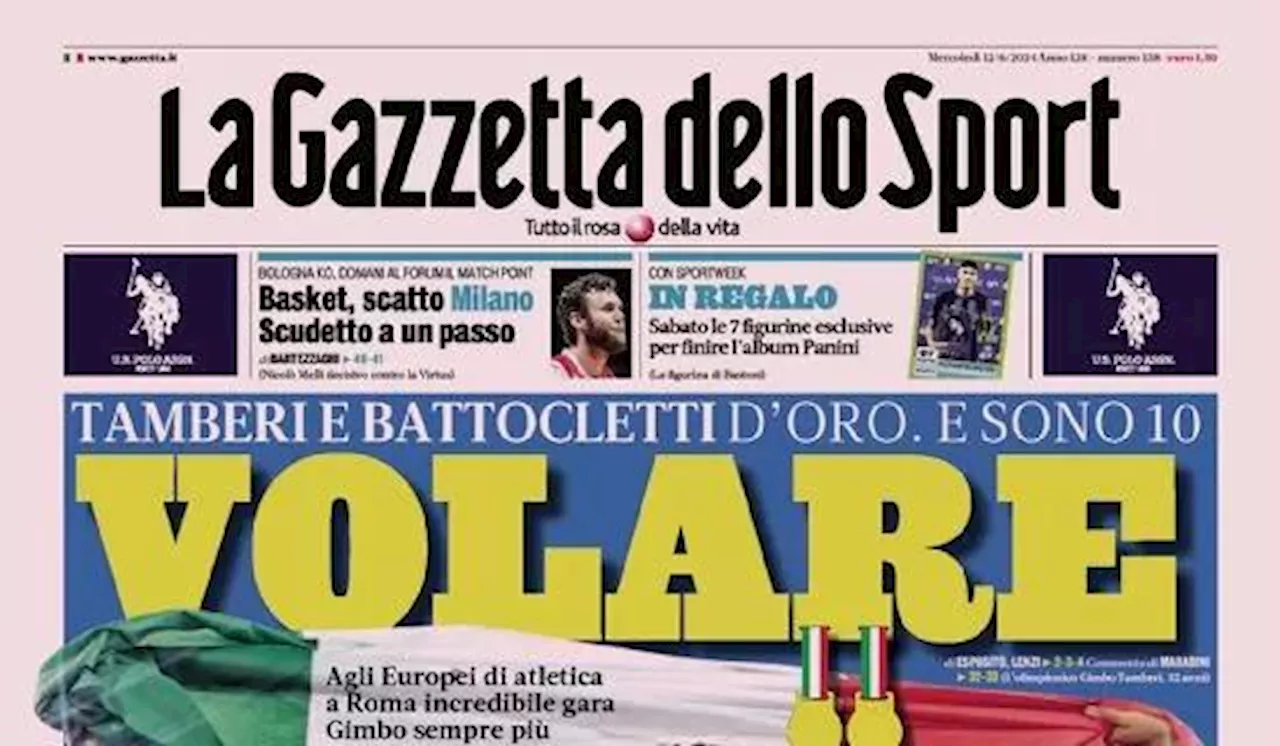 La prima pagina de La Gazzetta dello Sport sulla Juventus: 'Scacco Motta'