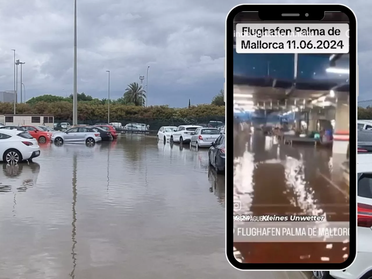 Heftiges Unwetter auf Mallorca legt Flughafen und Ballermann lahm