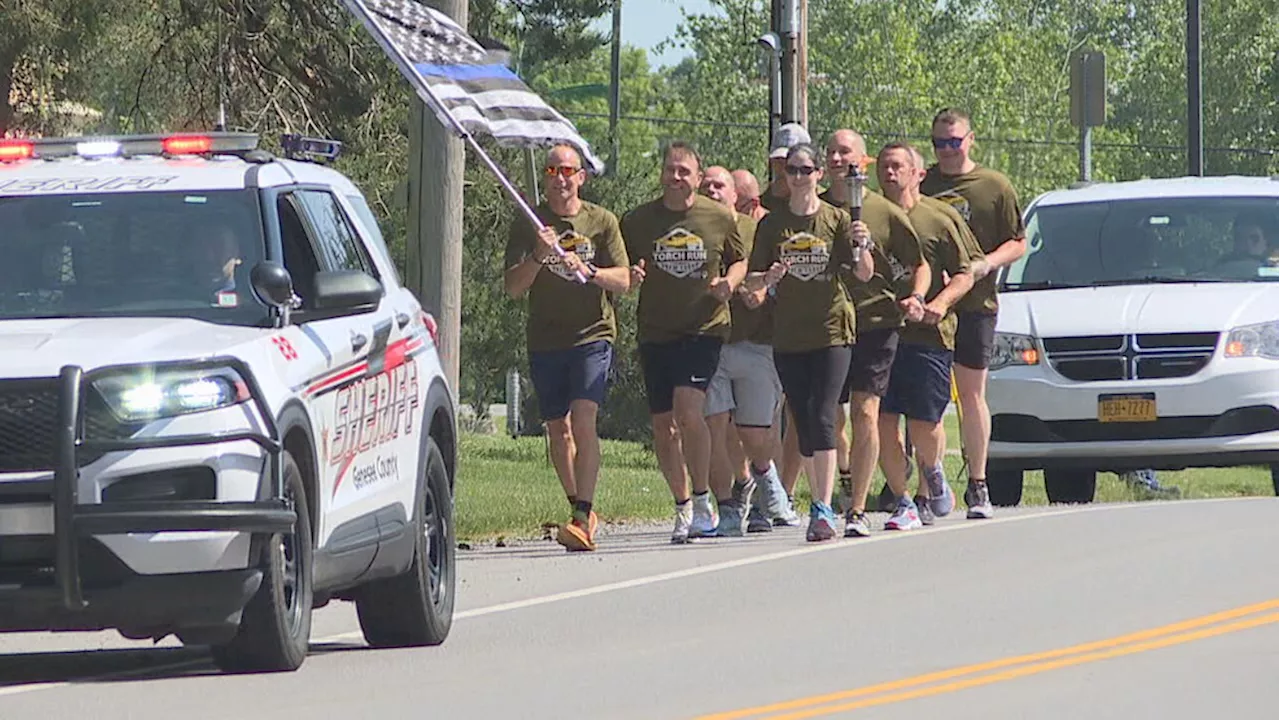 Special Olympics holds fundraising torch run in memory of fallen Genesee County sergeant