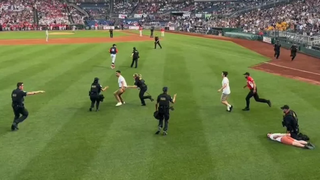 8 climate protestors arrested during Congressional Baseball Game: Police