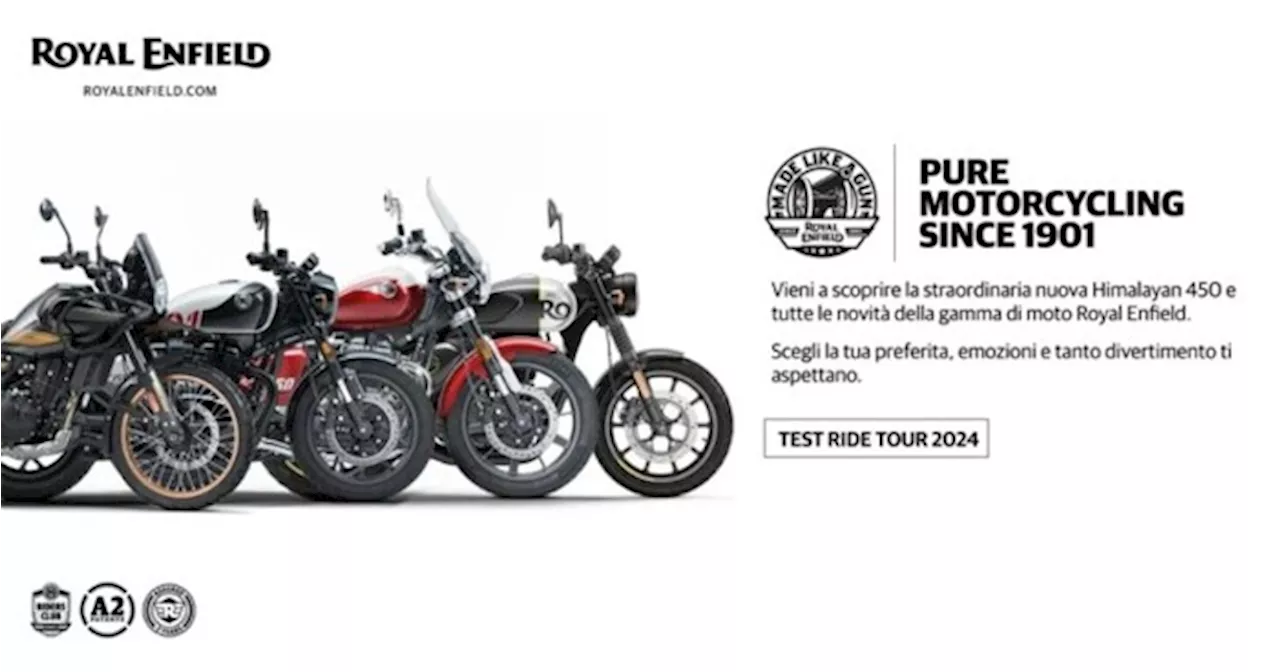 Al via l'edizione 2024 del Royal Enfield Test Ride Tour