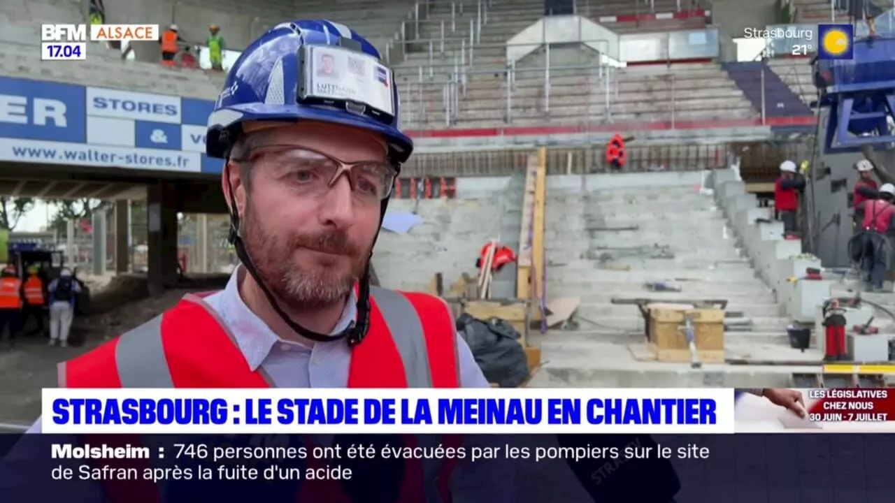 À Strasbourg, le stade de la Meinau est en plein chantier