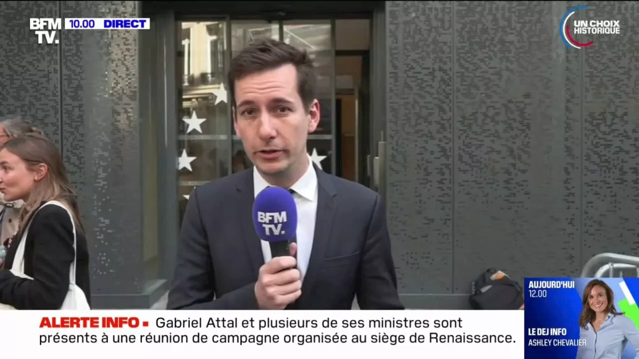 Gabriel Attal se réunit avec ses ministres au siège de Renaissance