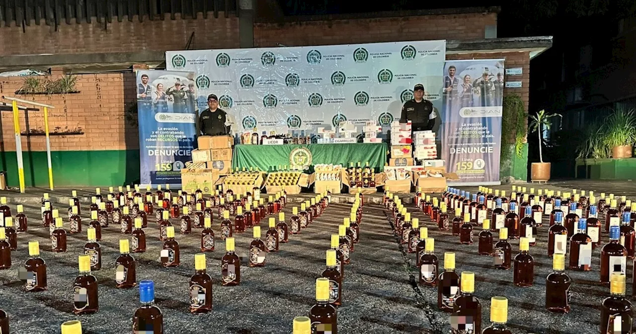 Incautan más de 30 millones en licor y cigarrillos de contrabando en Medellín