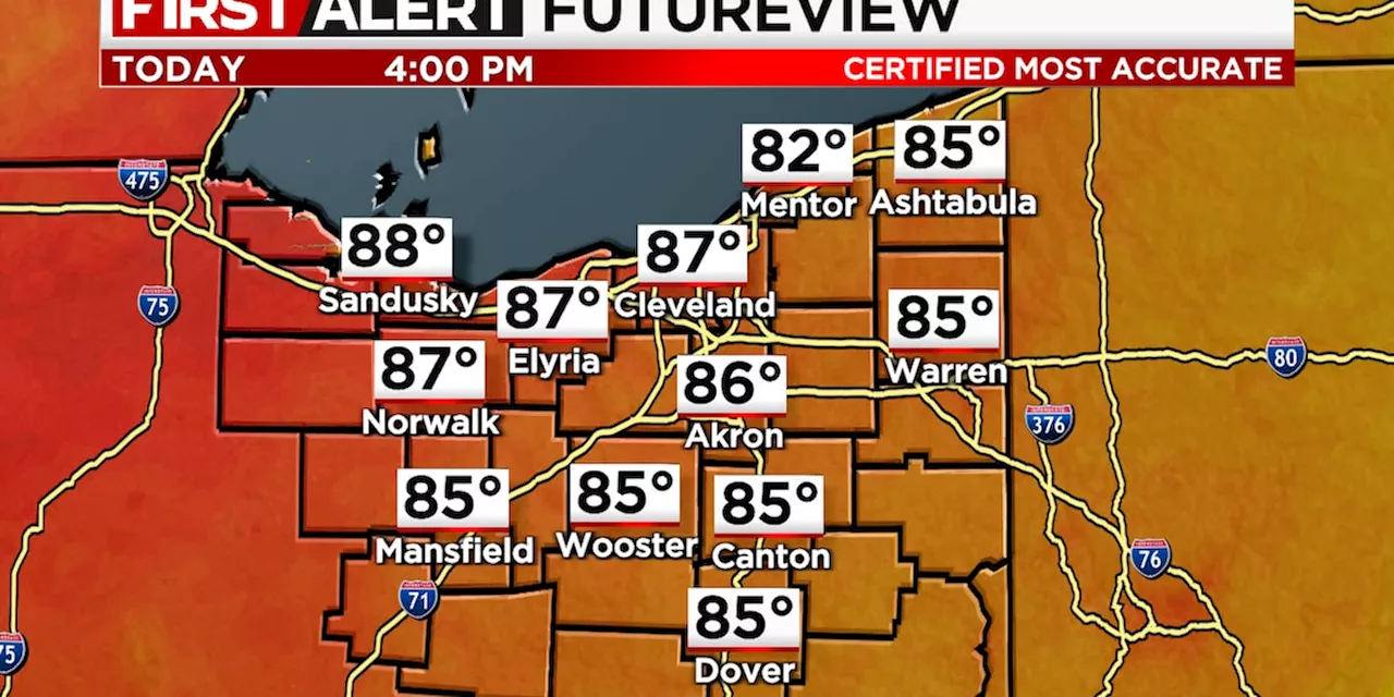 Northeast Ohio weather: Much warmer today then cooler with scattered showers, storms tomorrow