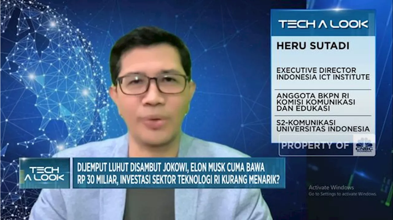 Elon Musk Cuma Bawa Rp30 M, Bukti Investasi Teknologi RI Tak Menarik?