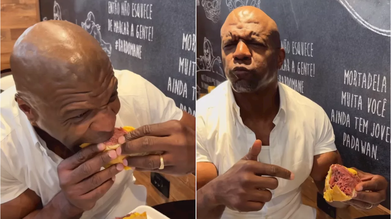 Terry Crews posta vídeo com sanduíche de mortadela em SP: “Mundialmente famoso”