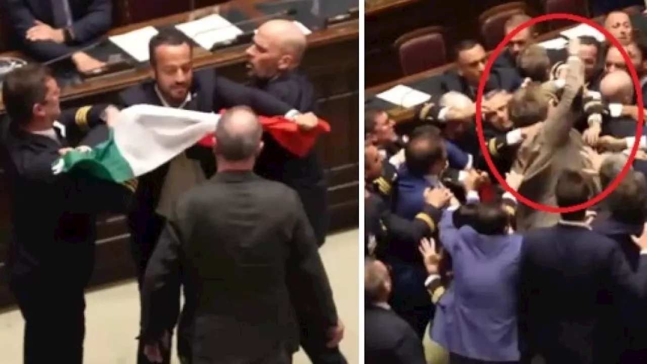 Sanzioni dopo la rissa in Parlamento, undici deputati sospesi: le opposizioni martedì in piazza