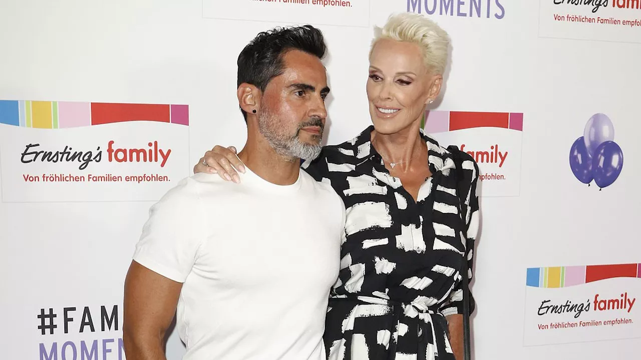 Brigitte Nielsen, 60, puts on a leggy display as she makes a rare public appearance with...