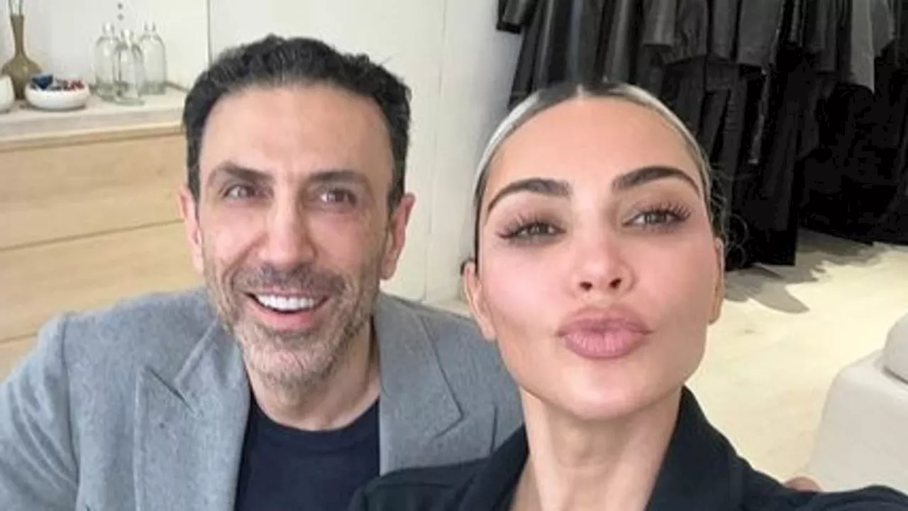 Kim Kardashian and cosmetic dermatologist Dr. Simon Ourian catch up - and she jokes he's practically...