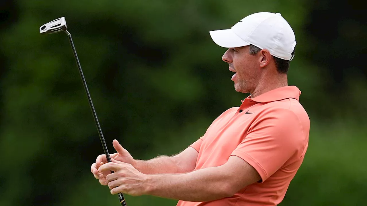 Rory McIlroy seen WITHOUT wedding ring again despite Erica Stoll divorce U-turn as he tees off...