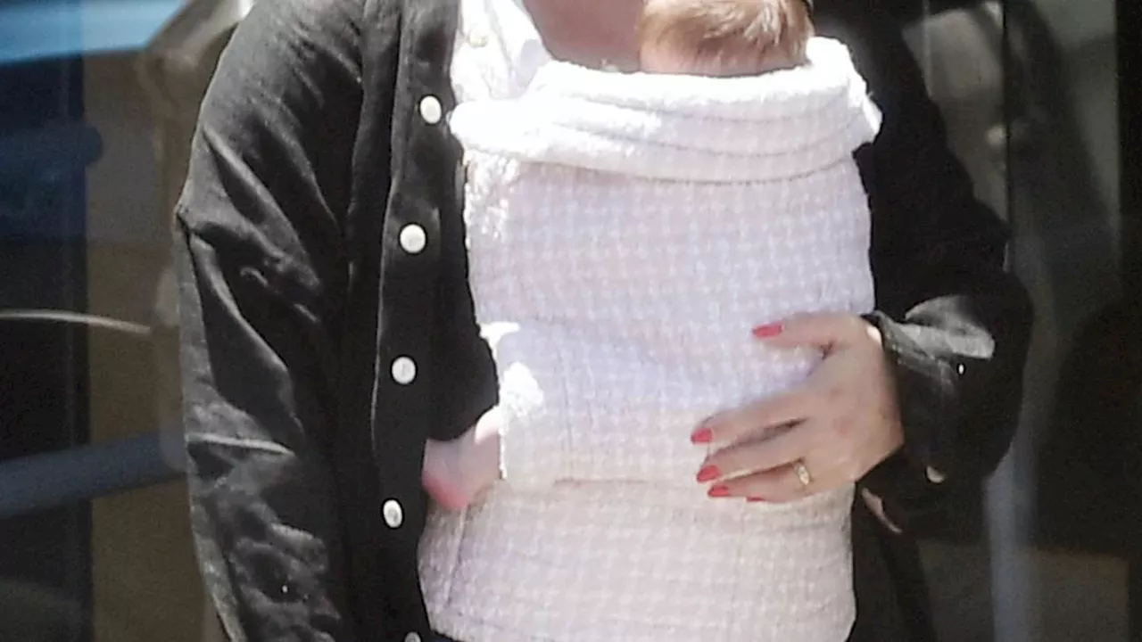 Hilary Duff looks radiant as she steps out with newborn daughter Townes - five weeks after welcoming...